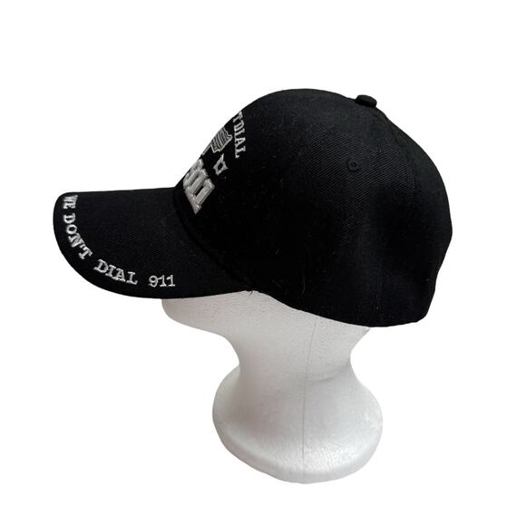 We Don’t Dial 911 *NEW* Black Canvas Cap Hat Adjustable 2A Second Amendment - Picture 4 of 6